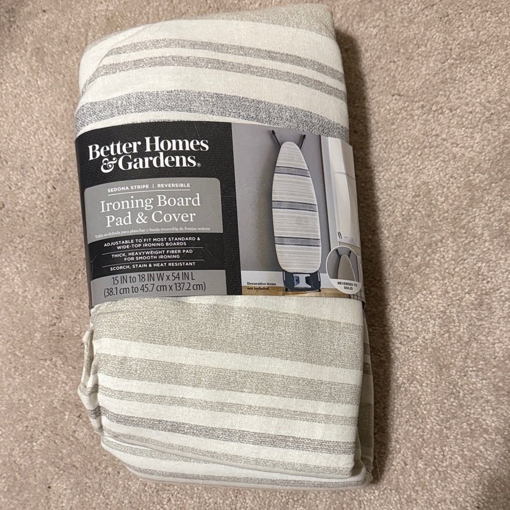 Better Homes And Gardens Gray and White Ironing Board Pad & Cover